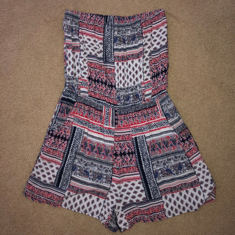 strapless romper